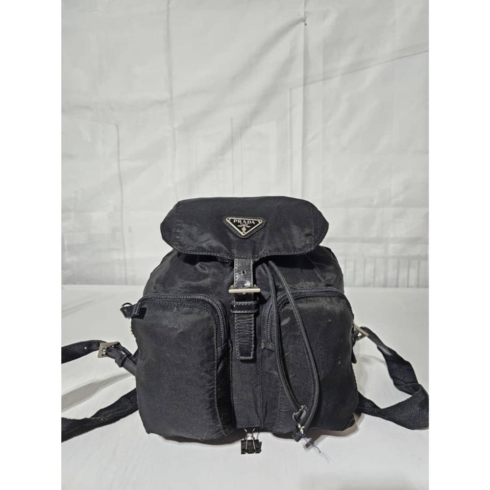 PRADA - Authentic Vintage Tessuto Nylon Black Backpack ❤️ Popular 90’s style bag